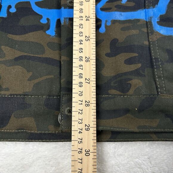 Sacred Crown Men's 4XL Painted Camo Jacket Battle - Graffiti Trucker NWT - Picture 5 of 10